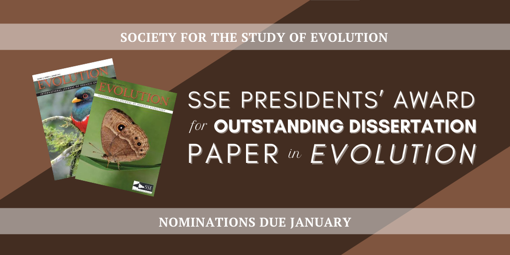 SSE Presidents' Award for Outstanding Dissertation Paper in Evolution